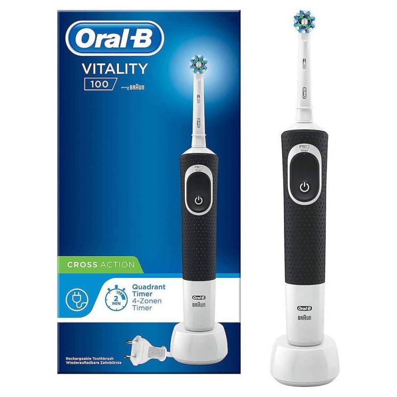 Bàn Chải Điện Oral B Và Đầu Bàn Chải Vitality 100 Cross Action