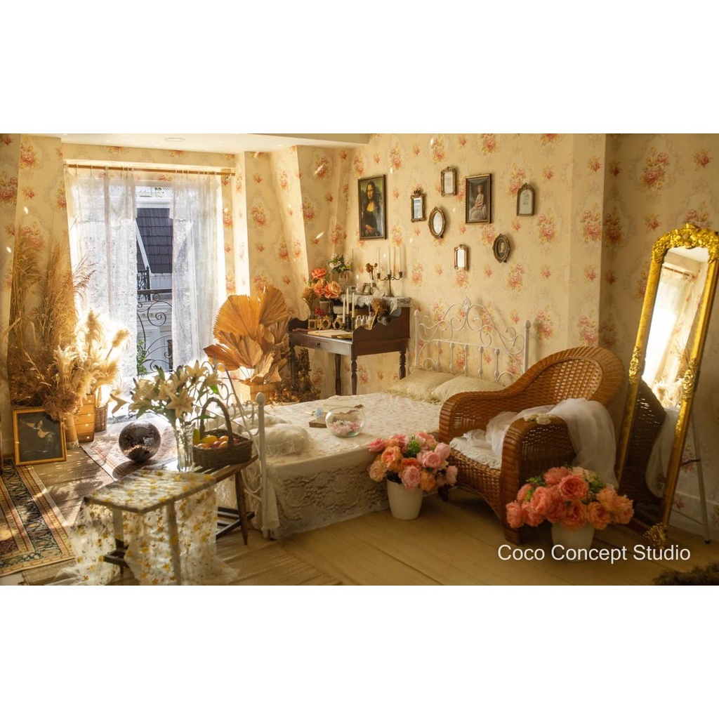 Giường Sắt Cổ Điển Vintage Room Decor Trang Trí Phòng Ngủ HÀNG CÓ SẴN