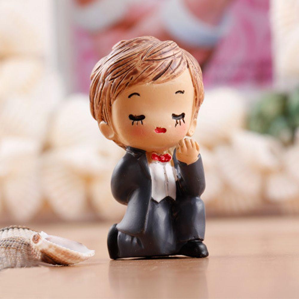CONOPERY Bộ 2 Tượng Cặp Đôi Mini Trang Trí Tiểu Cảnh Mới