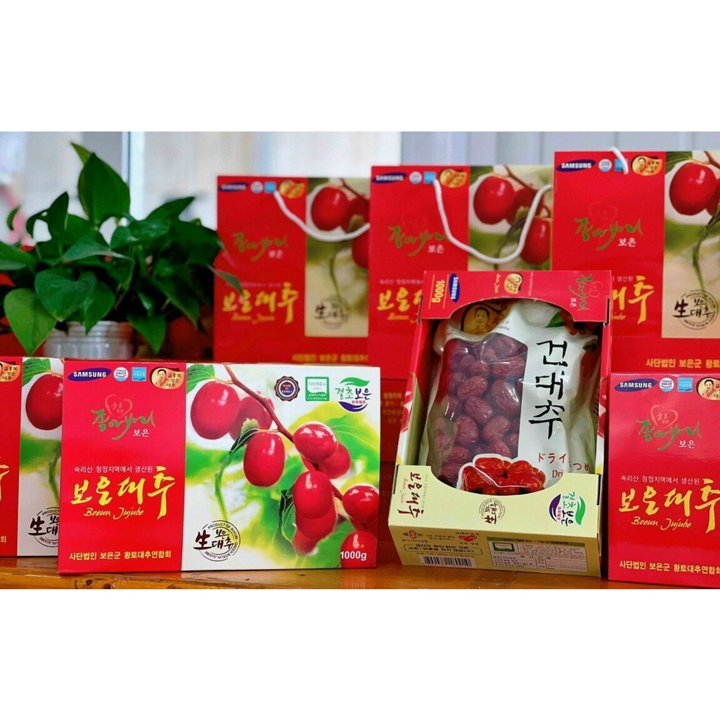 1 KG Táo đỏ Hàn Quốc sấy khô -Date 2026