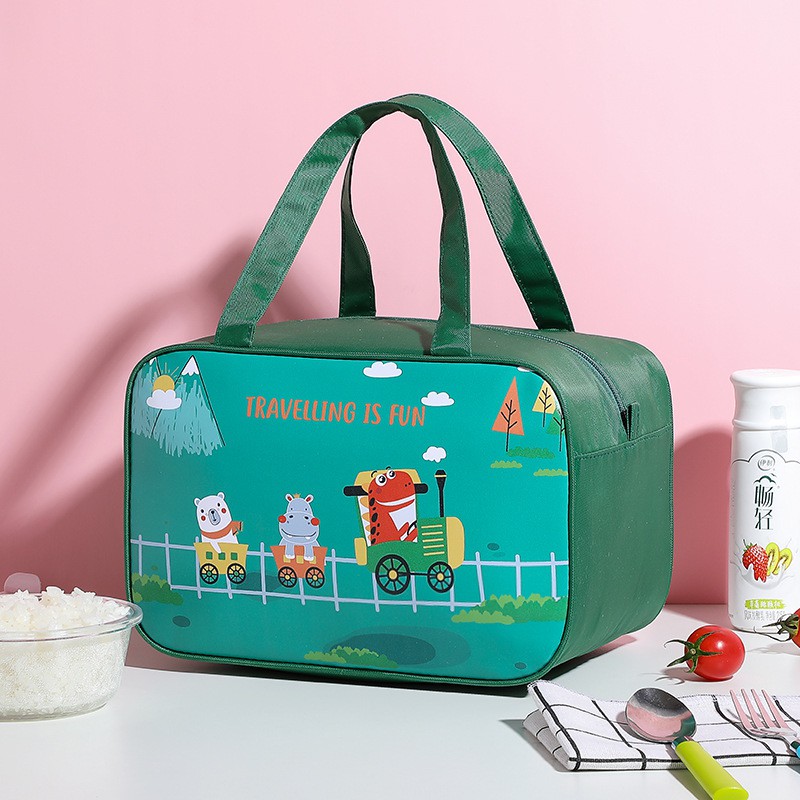 Túi đựng cơm cỡ lớn Family cao cấp có 4 lớp lót cách nhiệt, chống thấm, túi đựng thức ăn giữ nhiệt size 28x19x19cm