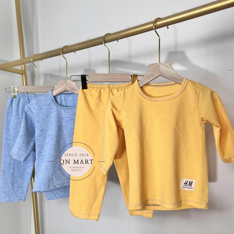 Quần áo trẻ em/ quần áo bé trai/ bộ thun lạnh cho bé , dài tay thu đông, bộ thun cotton trẻ em từ 3kg - 12kg