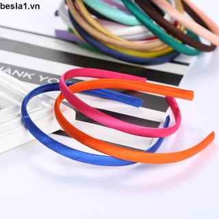 🎀băng đô cài tóc bằng vải satin 1cm b72 hợp thời trang