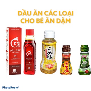Dầu ăn cho bé ăn dặm Dầu mè Ajinomoto, Dầu olive Ajinomoto, Dầu gạo Tsuno