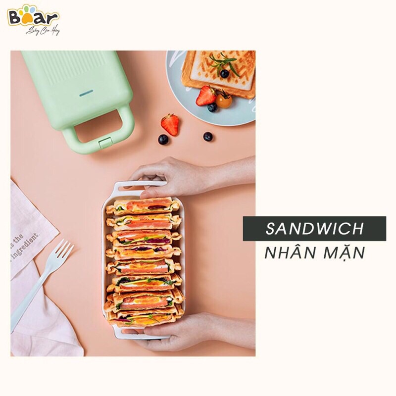 Máy kẹp nướng bánh bear bản quốc tế