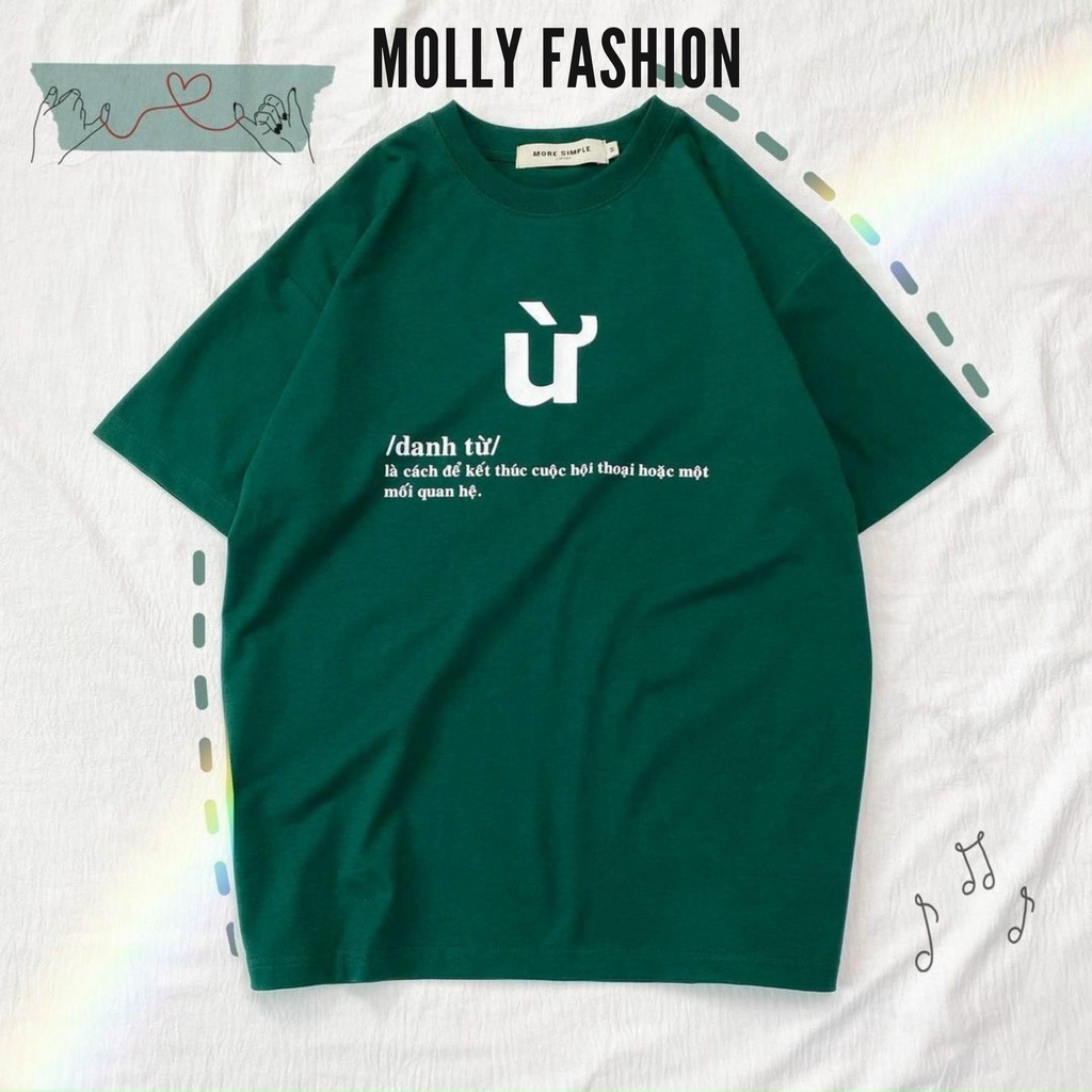 Áo thun tay lỡ ❤️ Áo phông Unisex Ừ form rộng Freesize dành cho nam nữ Molly Fashion