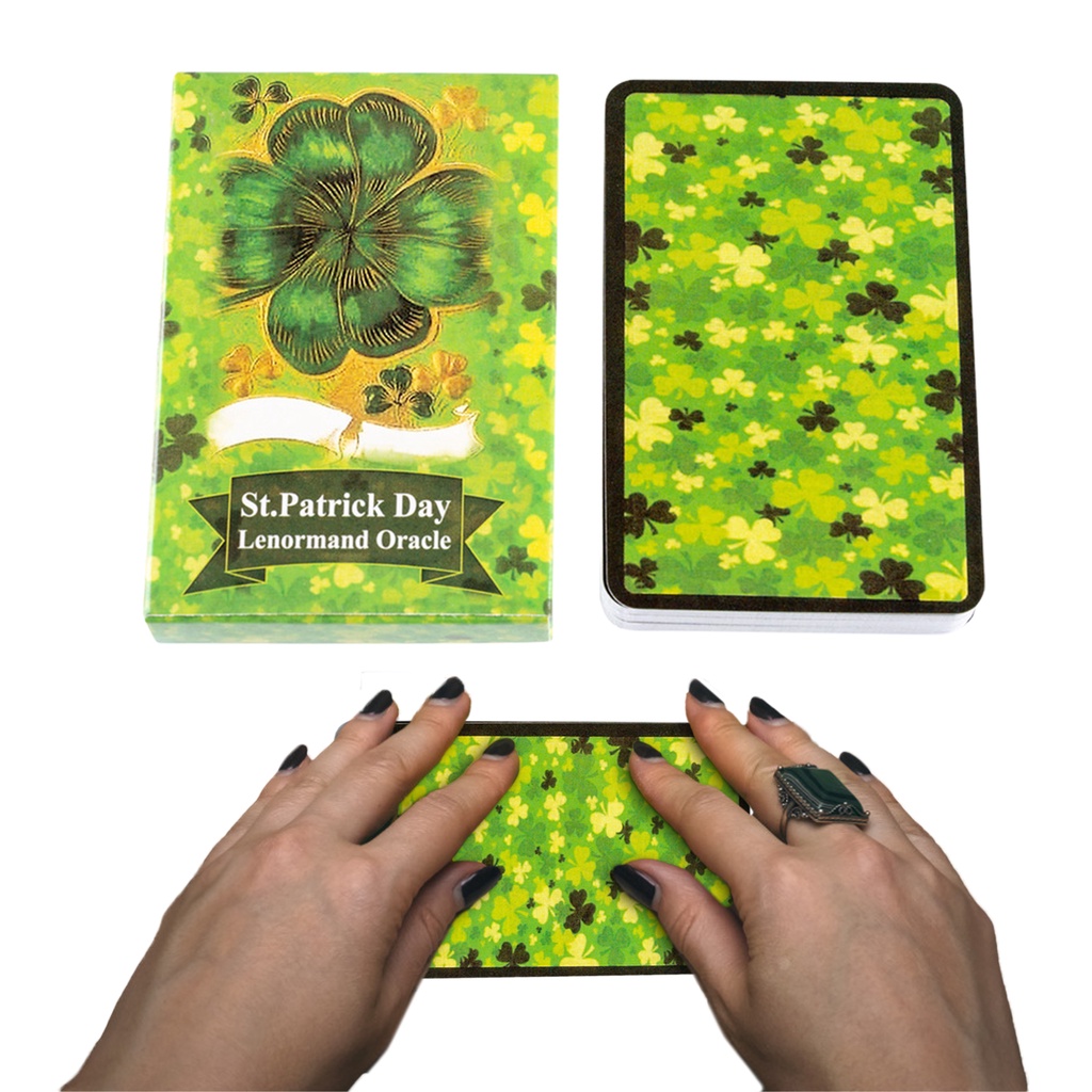 St Patrick Day Lenormand Oracle | Bộ Bài Tarot Phiên Bản Tiếng Anh Chất Lượng Cao | Bộ Bài Tarot Bí Ẩn Dành Cho Trẻ Em Và Người Lớn