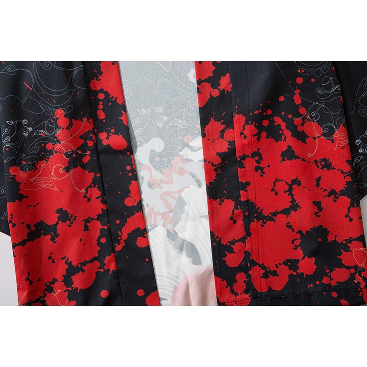 Ins Vintage Black Kimono Outer Blouse for Women Men Loose Harajuku Beach Japanese Unisex Clothes | BigBuy360 - bigbuy360.vn