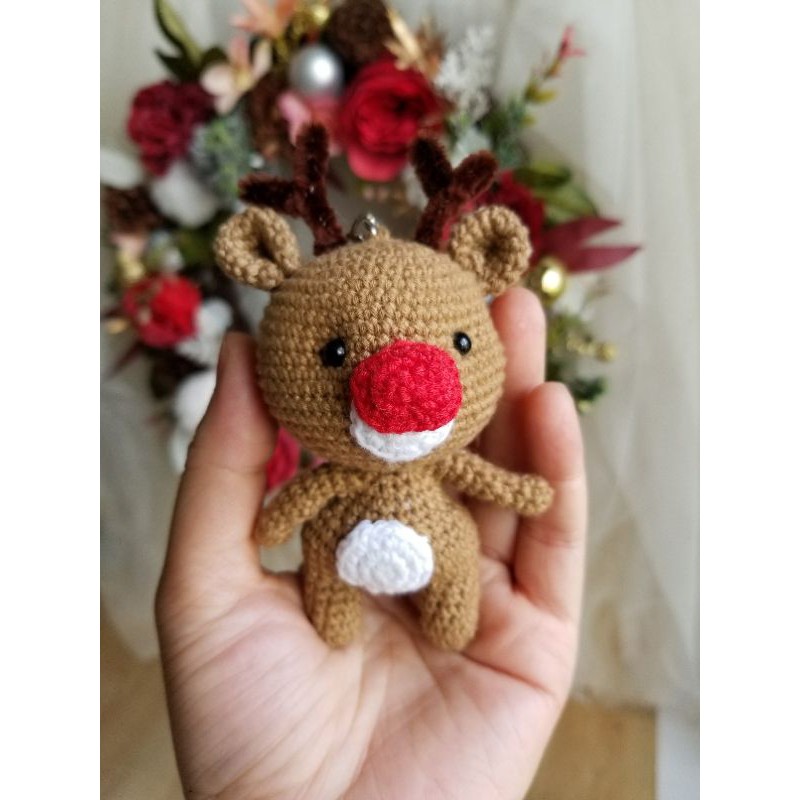 MÓC KHÓA TUẦN LỘC MÓC LEN SIÊU MINI và CUTE. Quà tặng trang trí Giáng Sinh Noel bạn gái, người yêu treo balo túi xách