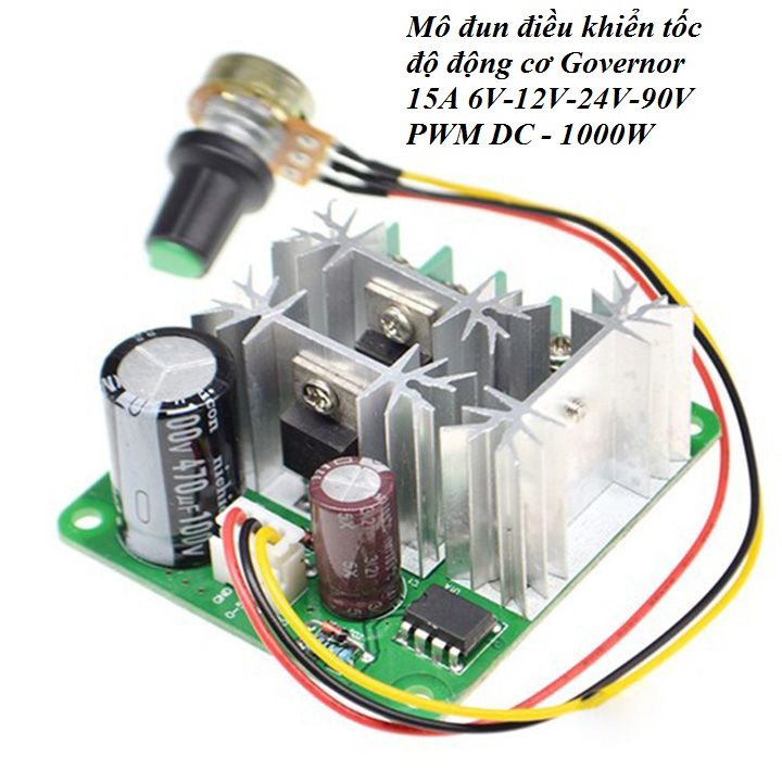 Mô đun điều khiển tốc độ động cơ Governor 15A 6V-90V PWM DC