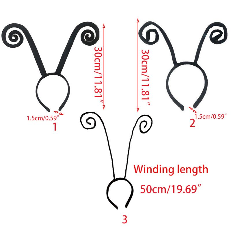 Băng Đô Nhung Đen Hình Con Kiến Hóa Trang Halloween