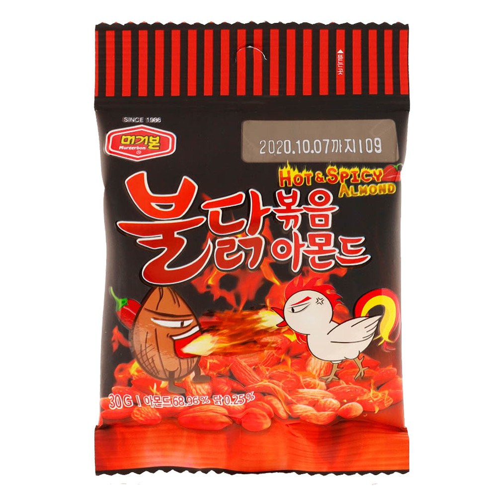 Hạnh nhân vị gà cay Murgerbon Hàn Quốc túi 30gr