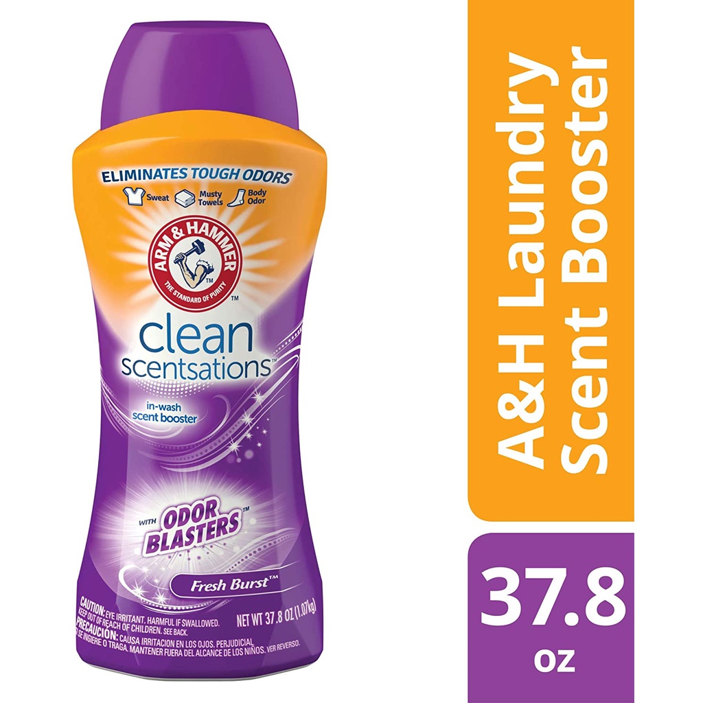Viên xả thơm vải Arm & Hammer Clean Scentsations In-wash Freshness Booster Odor Blaster 1,07kg