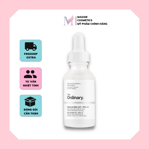 Tinh chất The Ordinary Niacinamide 10% ZinC 1% Serum se khít lỗ chân lông