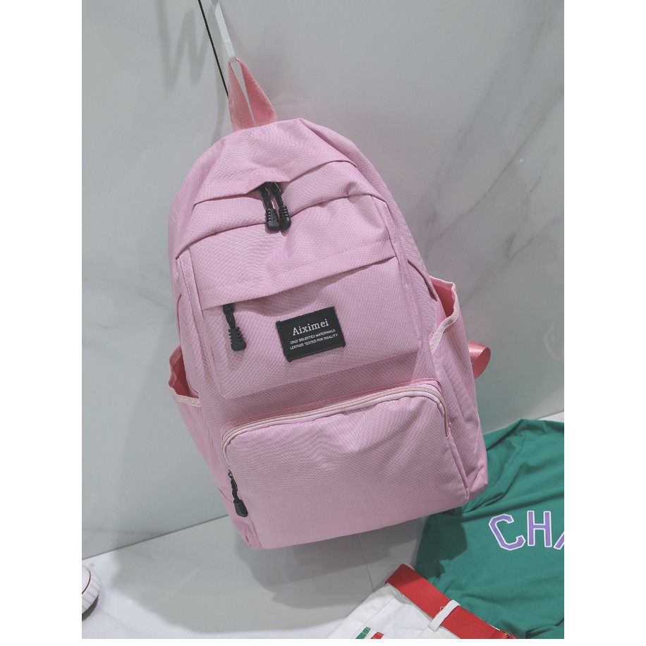 Balo đi học Aiximei canvas dày dặn chắc chắn