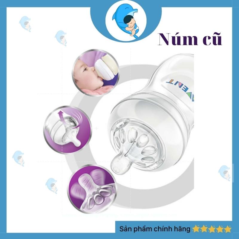 Núm Ti Avent Natural Cho Bình Avent Natural Đủ Size Núm 1,2,3,4,5 Chính Hãng Mẫu Mới