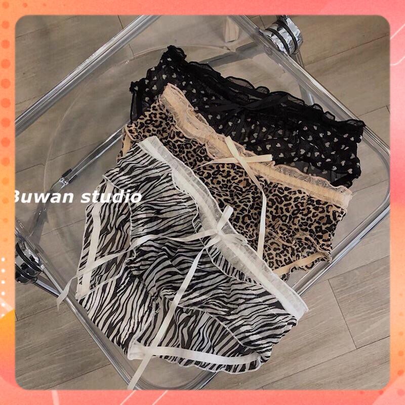 Quần Lót Nữ Ren Lưới Họa Tiết Da Báo Co Dãn Thoáng Mát Cao Cấp 3305 - Moon Underwear