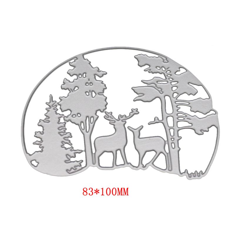 Khuôn Cắt Giấy Kim Loại Trang Trí Hình Nai Sừng Tấm Xinh Xắn