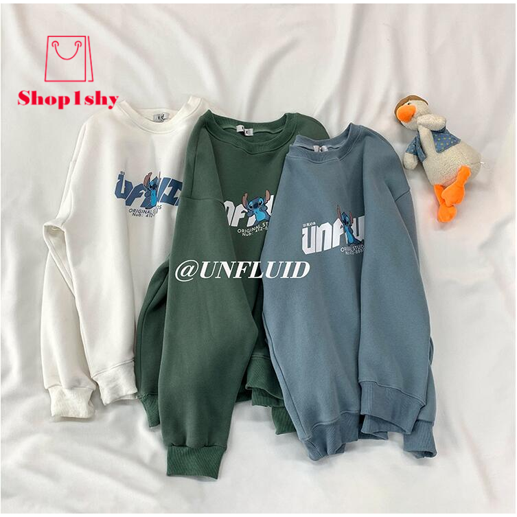 Áo nỉ chui đầu tay dài in họa tiết Stitch phong cách thể thao thời trang | BigBuy360 - bigbuy360.vn