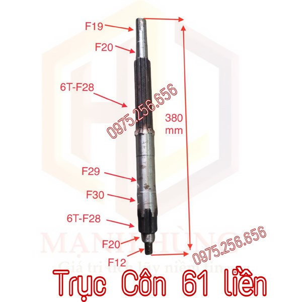 Trục Côn 61 liền