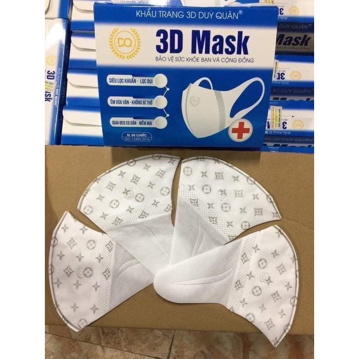[Giảm giá 50%] -khẩu trang 3d mask người lớn unicham công nghệ nhật bản hộp 50 cái có logo