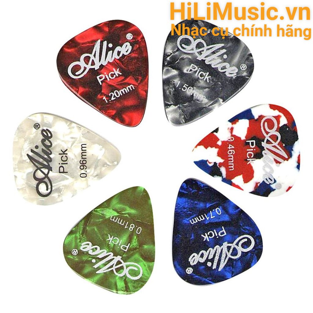 Pick - Móng gảy Guitar Alice chính hãng - đủ size 0.46-0.71-0.81-0.96-1.2-1.5