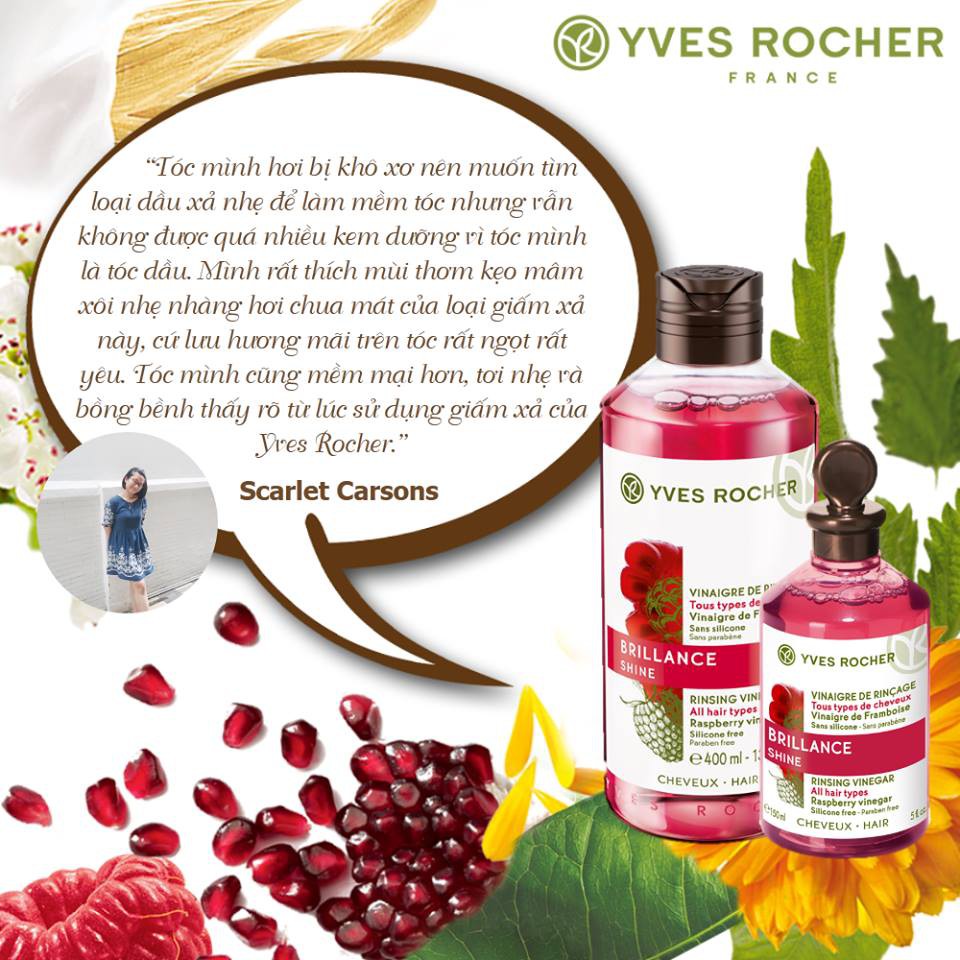 Giấm Xả Tóc Yves Rocher Shine Rinsing Raspberry Vinegar