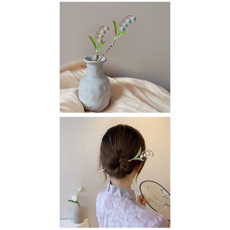 Trâm Cài Tóc Hình Hoa Lily Phong Cách Cổ Điển Ngọt Ngào Cho Nữ