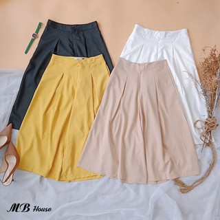 Quần ống rộng chít li trước