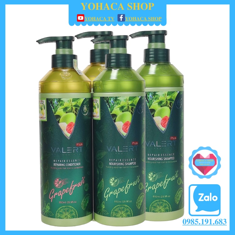 Bộ dầu gội bưởi, Giảm rụng tóc, Dầu xả bưởi Grapefruit kích thích mọc tóc  850ml Mẫu Mới Yohaca