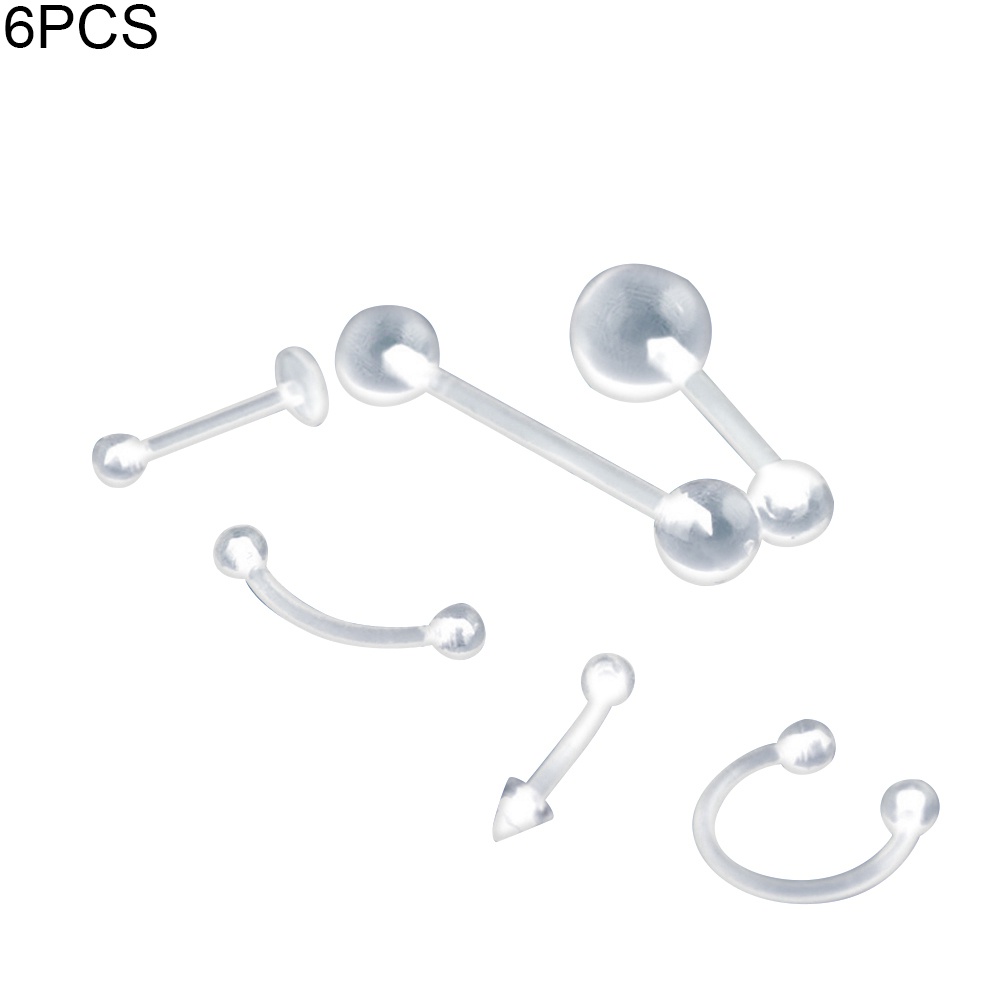 Set 6/9 Khuyên Xỏ Cơ Thể Trong Suốt Thời Trang