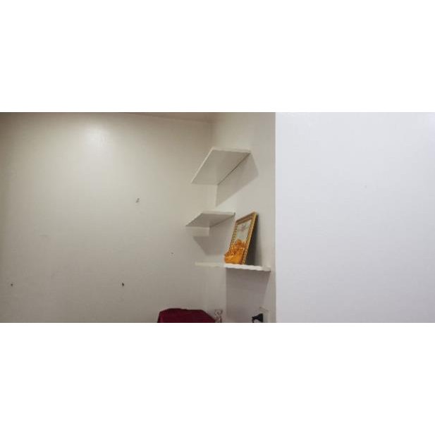 Bộ 3 thanh kệ treo tường 40×15cm gỗ lõi xanh chống ẩm thái lan