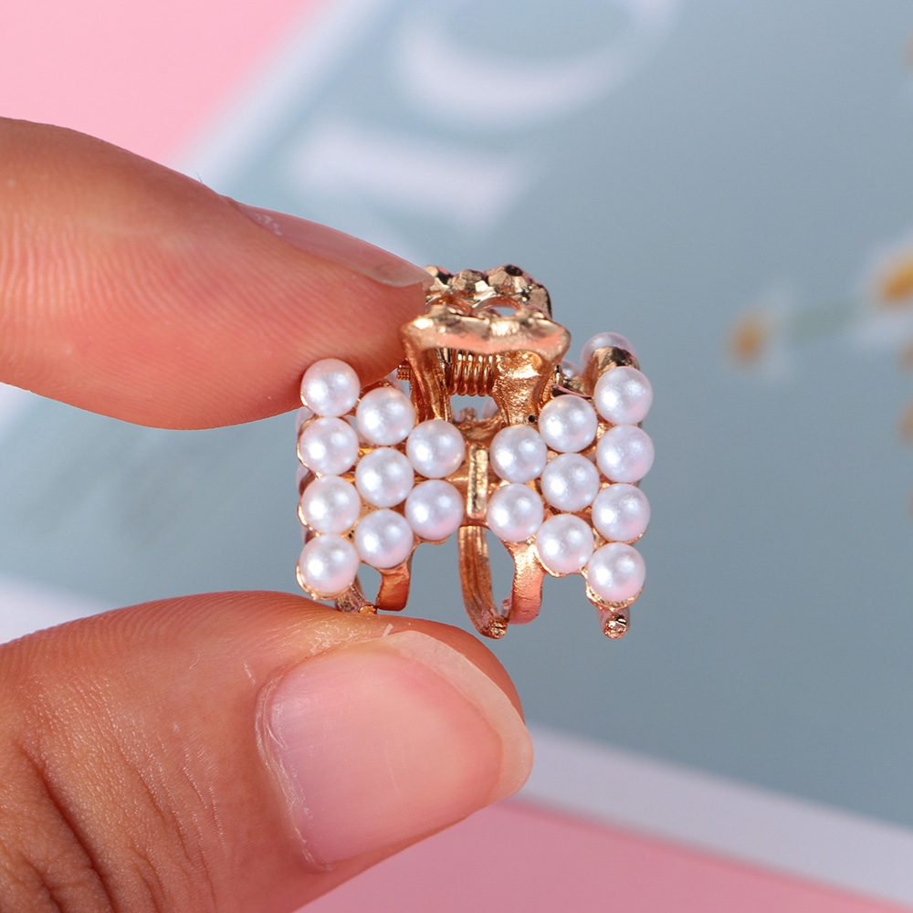 Kẹp Tóc Càng Cua Nhỏ Đính Ngọc Trai Thời Trang