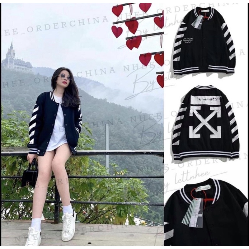 Áo Khoác OFF-WHITE Unisex Nam Nữ 3 Mẫu Phong Cách Trẻ Trung