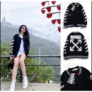 Áo khoác off-white unisex nam nữ 3 mẫu phong cách trẻ trung
