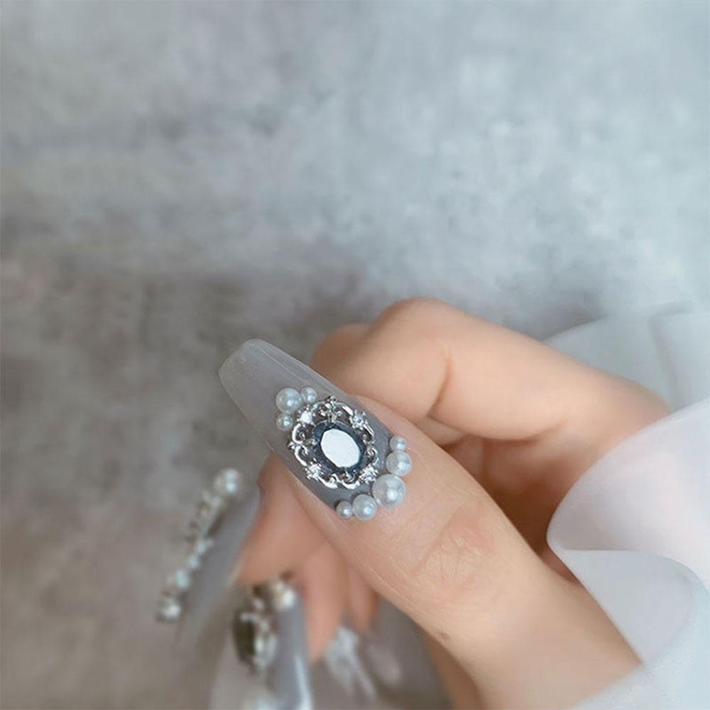 Hạt Charm Trang Trí Móng Tay Nghệ Thuật MXGOODSDây Xích Đính Đá Zircon Trang Trí Móng Tay Sang Trọng