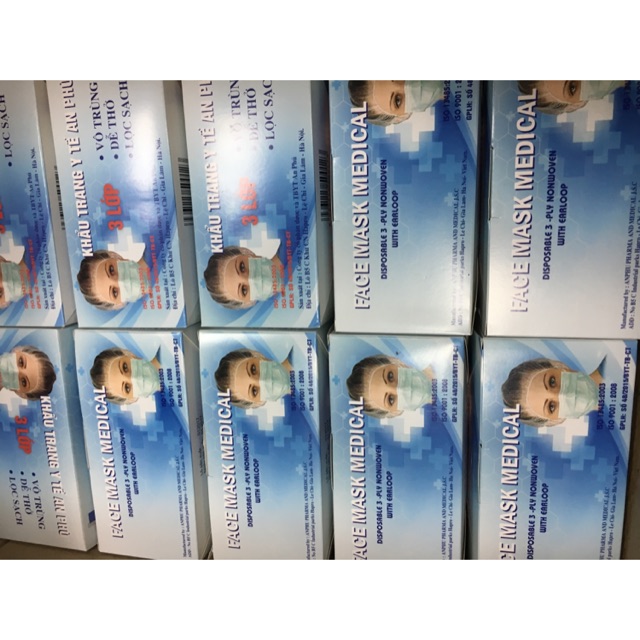 Khẩu trang y tế An Phú 3 lớp- hộp 50 cái