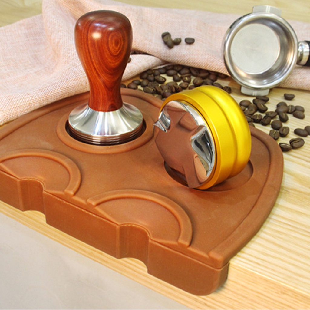 Coffee Tamper Mat Anti-Slip Portable Silicone Espresso Latte Art Barista Coffee Mat for Kitchen