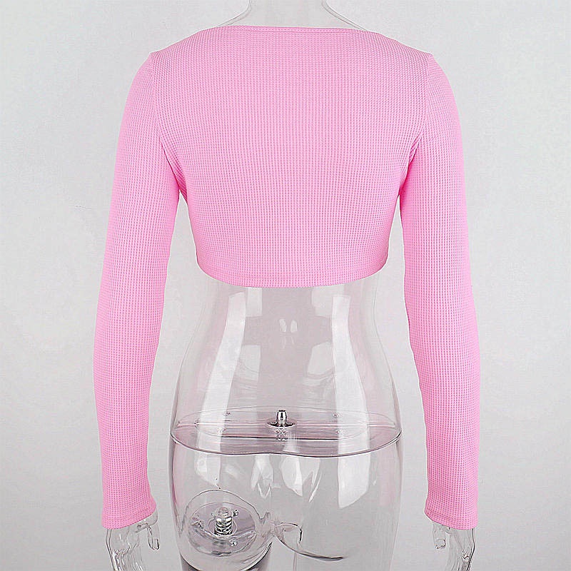 DUNEA Áo Thun Cardigan Cổ V Dài Tay Thời Trang Nữ 3.3