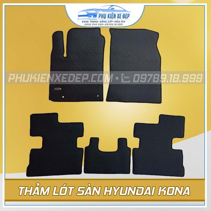 Thảm lót sàn ô tô KataCAO CẤP cao su Thái Lan xe Hyundai Sonata/Tucson/Santafe/Kona/I30/I20/Grand I10/Elantra/Accent