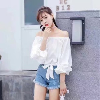 Áo trễ vai tay bèo hàng đẹp Quảng Châu