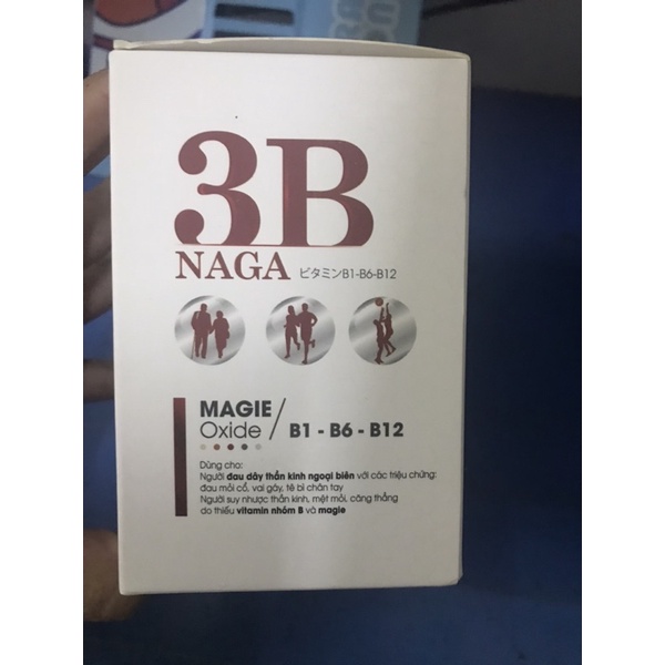 3B Naga hộp 100 viên hỗ trợ giảm các triệu chứng đau dây thần kinh ngoại biên