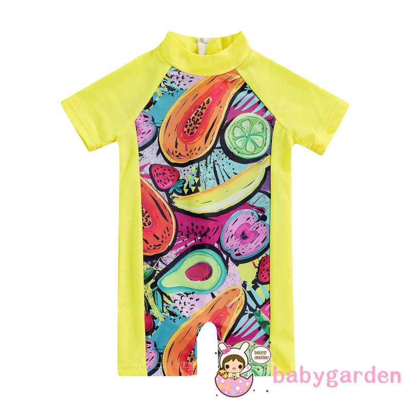 Bộ Đồ Bơi Liền Thân Tay Ngắn In Hình Trái Cây Dành Cho Bé 6 Tháng 5 Tuổi
