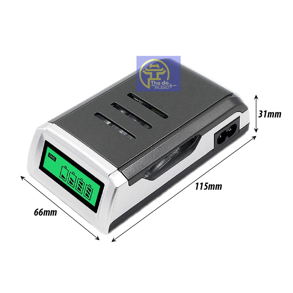 Bộ sạc pin Tự ngắt khi đầy Sạc pin C905W AA/AAA màn hình LCD chính hãng Palo