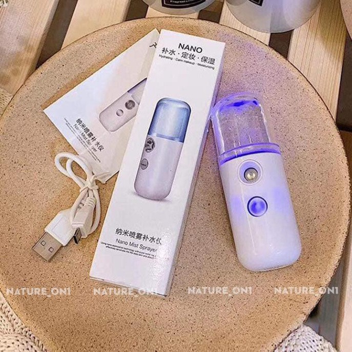 Máy Xông Mặt Mini Nano Cầm Tay, Kiểu Dáng Gọn Nhẹ, Hiện Đại - Máy Xịt Khoáng Mini Nano Nhỏ Gọn, Tiện Lợi