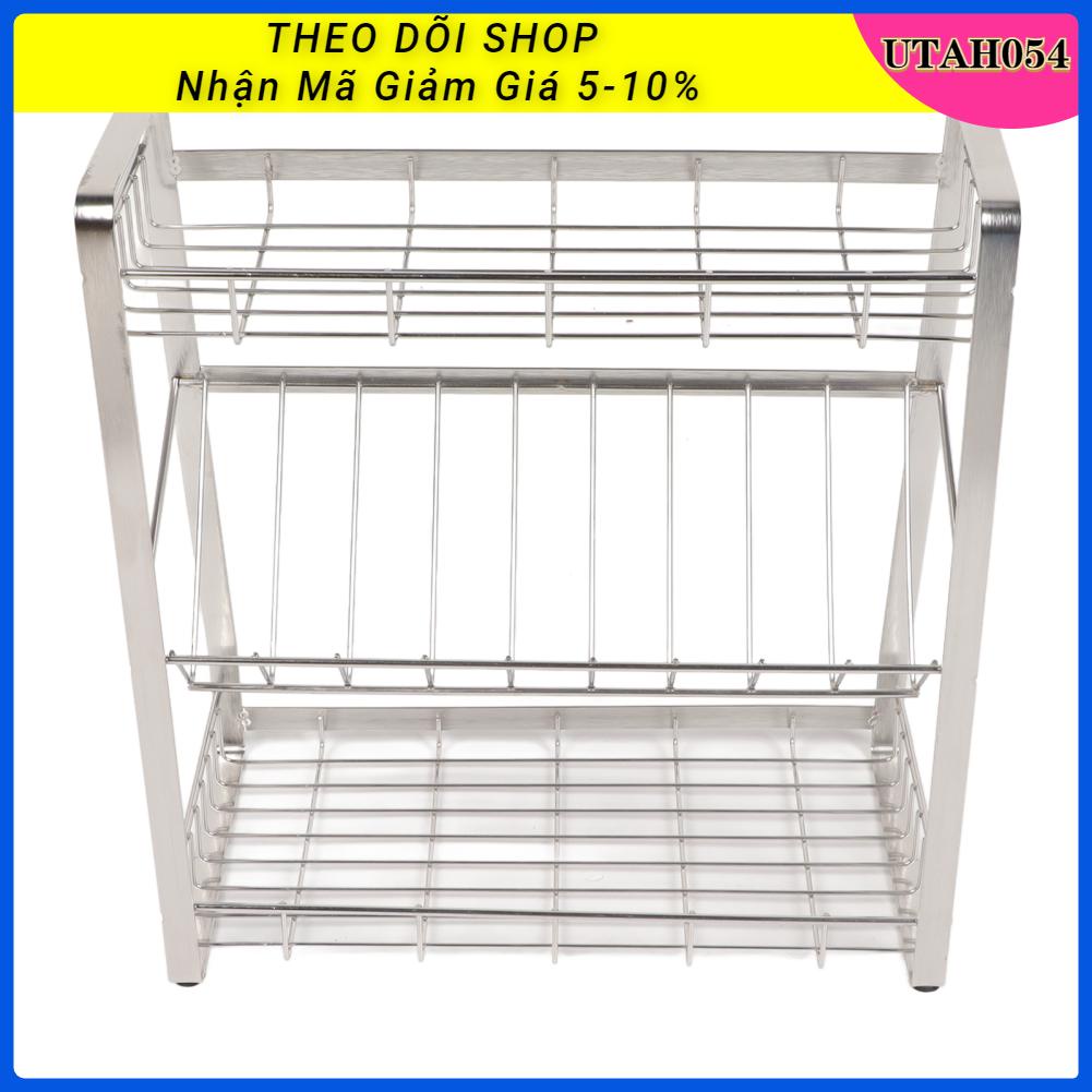 Giá Đỡ Gia Vị Bằng Thép Không Gỉ 3 Tầng Sắp Xếp Gọn Gàng Cho Nhà Bếp