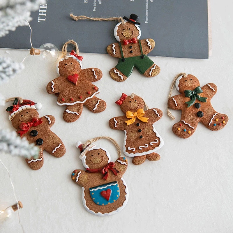 [Featured] [Mặt Dây Chuyền Resin Hình Bánh Gừng Giáng Sinh] [Trang Trí Cây Thông Noel]