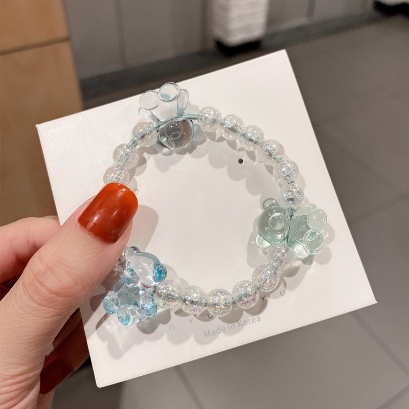 Dây Cột Tóc Đa Năng Hình Gấu Dễ Thương Phong Cách Hàn Quốc Cho Bé Gái