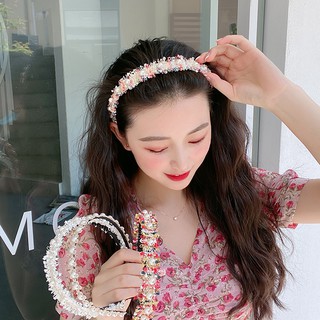 Băng Đô Cài Tóc Đính Ngọc Trai Đơn Giản Phong Cách Hàn Quốc