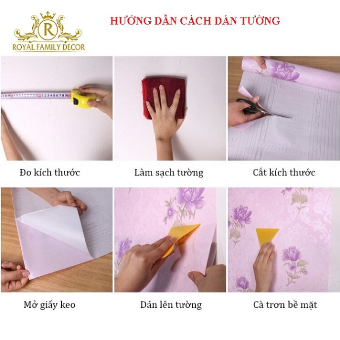 Giấy dán tường ☀️ 𝐅𝐑𝐄𝐄𝐒𝐇𝐈𝐏☀️ Giấy decal dán tường có sẵn keo khổ 𝟒𝟓𝐜𝐦*𝟏𝟎𝐦 màu đơn sắc